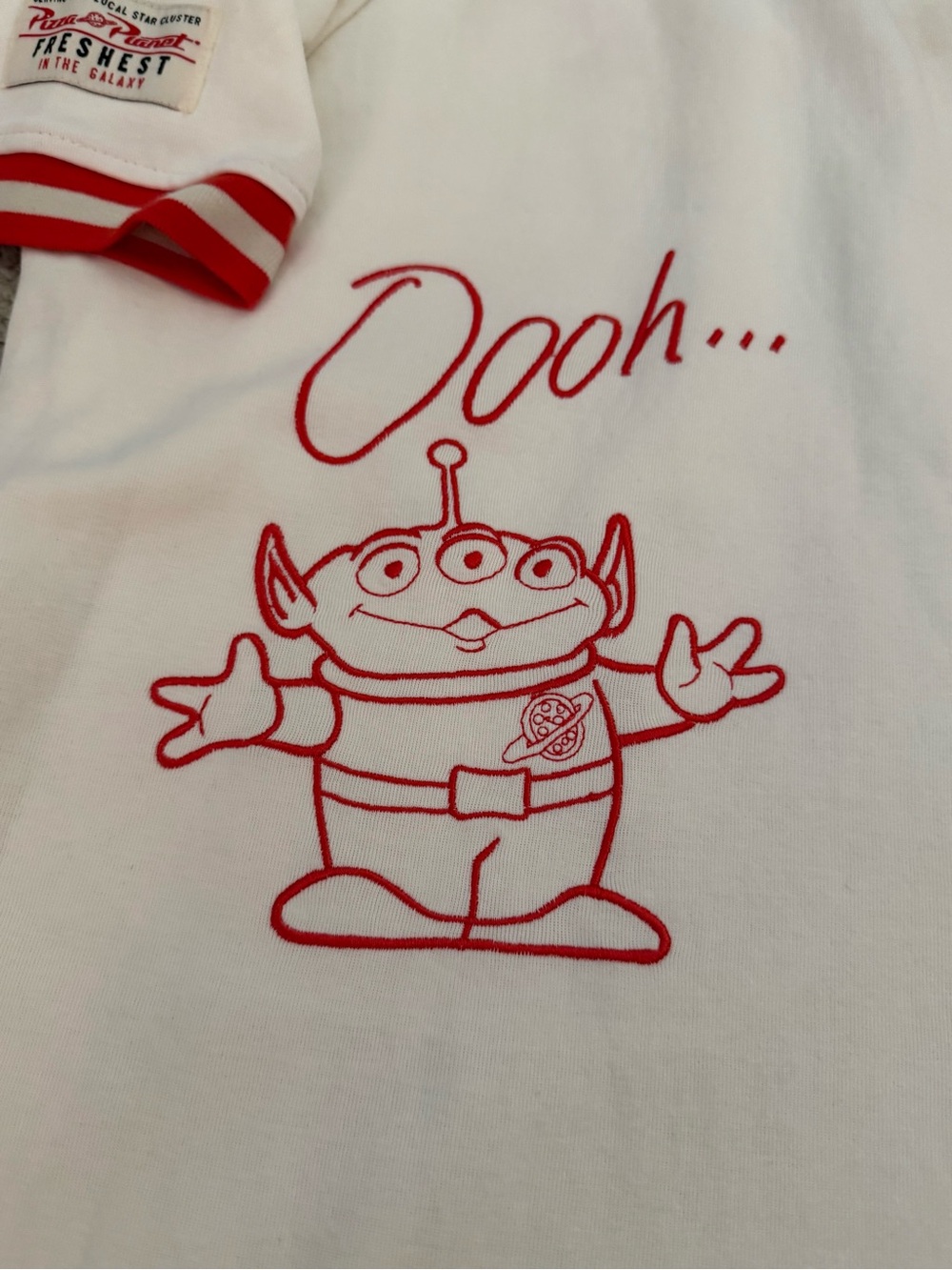 Disney Parks Pizza Planet Baseball Jersey - Picture 6 of 9